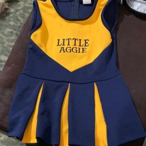 Little Aggie Kids Cheer Dress - Navy and Yellow